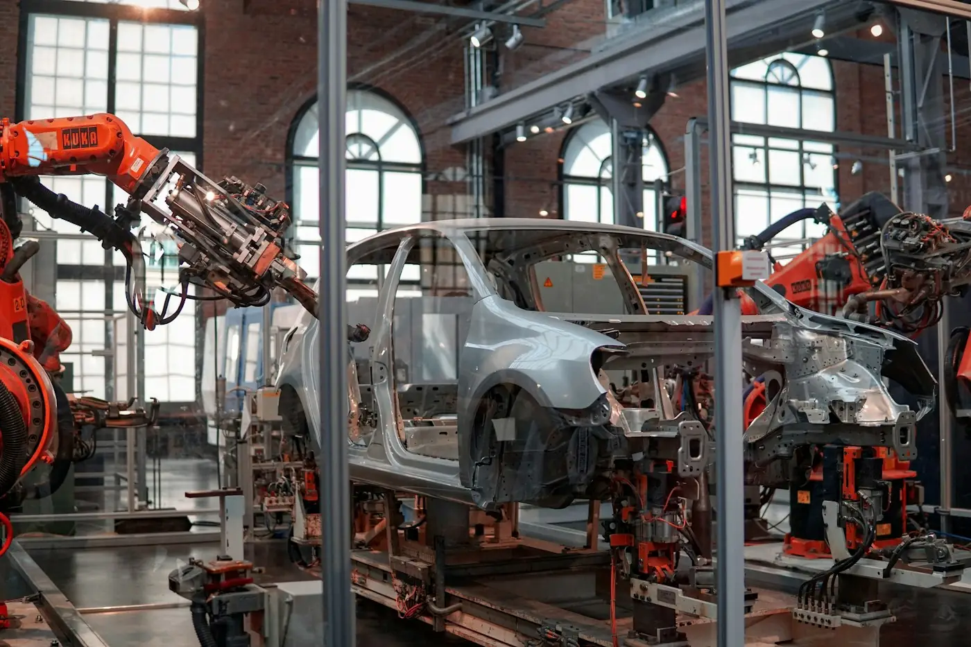 Vehicle body on an automated assembly line